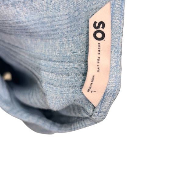 SO Sonoma Goods for Life Women's Knit Top Junior Size Large NWT Baby Blue V-Neck - Picture 8 of 9